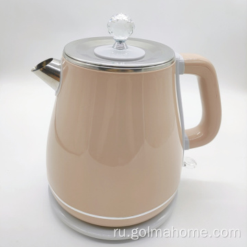 Чайник для горячей воды 1,8 л, чайник из нержавеющей стали, без бисфенола-А, быстро кипящий, с двойными стенками, электрический чайник